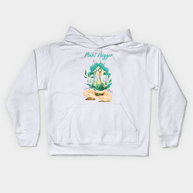 Plant Hugger Kids Hoodie by Gummy Illustrations